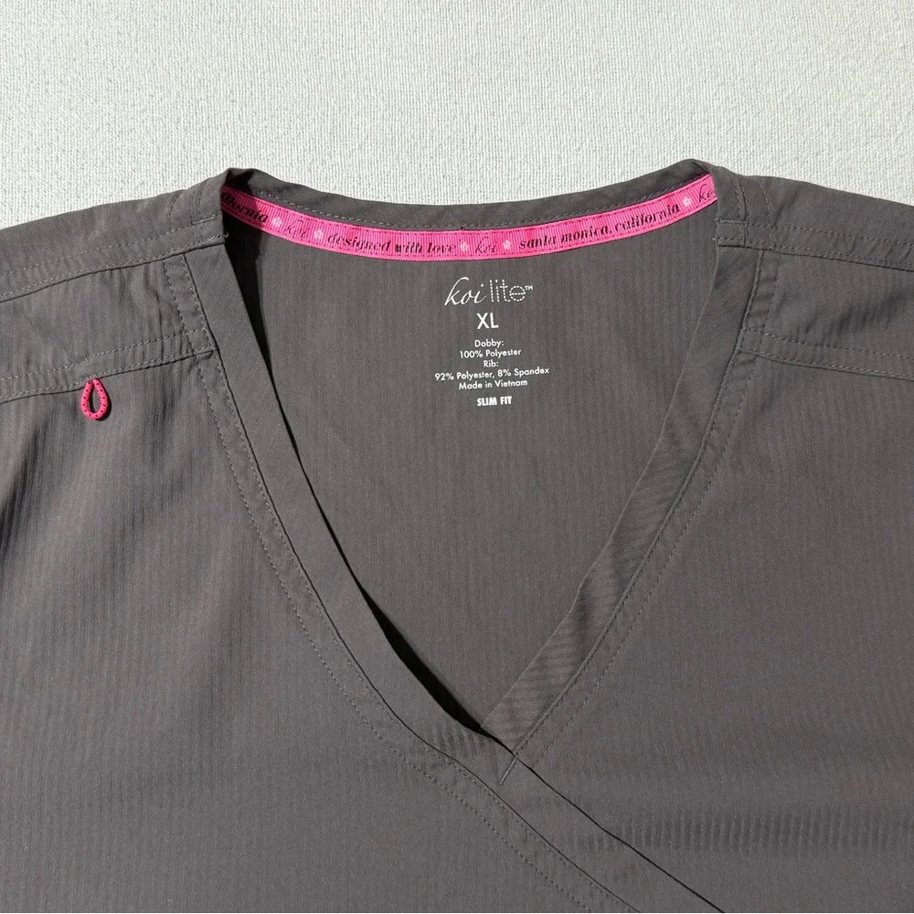 Brown Short Sleeve Women's Scrub Top - Picture 6 of 8